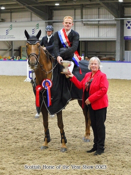 James Smith & Juno Rose 23 win the Scottish Branch Indoor Open Championship at Scottish Horse of the Year Show 2023 James Smith & Juno Rose 23 win the Scottish Branch Indoor Open Championship at Scottish Horse of the Year Show 2023